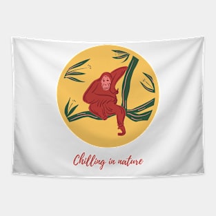 chilling ape Tapestry