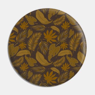 Brown leaf pattern Pin