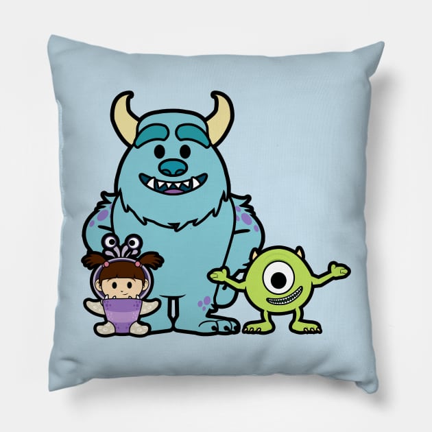 monsters inc group Pillow by nataliawinyoto