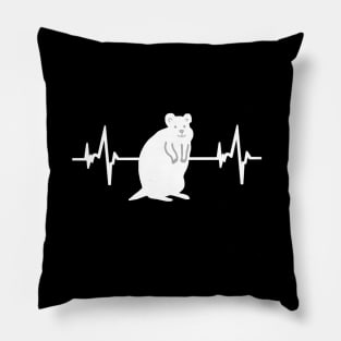 Quokka heartbeat EKG design animal baby fan Pillow