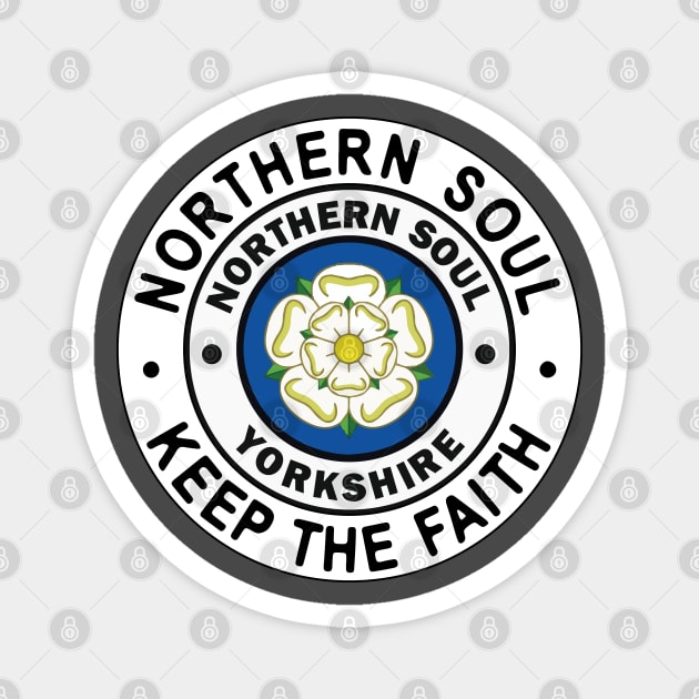 Northern Soul Yorkshire, Manchester, Blackpool, Stoke, Wigan Magnet by Surfer Dave Designs