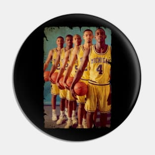 FAB FIVE TEAMS BASKETBALL VINTAGE Pin