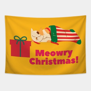 Meowry Christmas - Merry Christmas Cat Tapestry