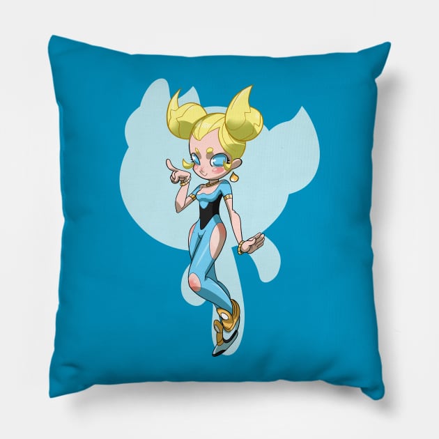 Burbuja - Las Supernenas Pillow by zombirriondo