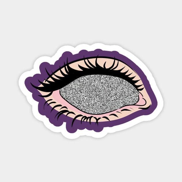 White Noise Eye Magnet by saradaboru