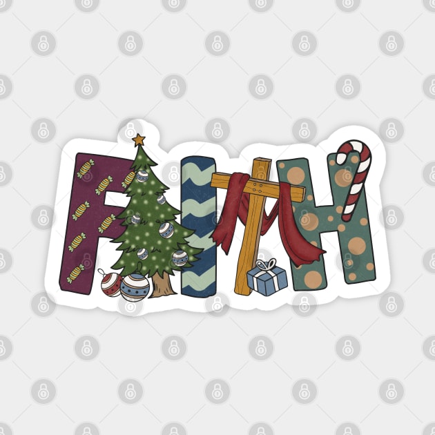 Faith in Jesus Christmas Present Magnet by The WYLD Tribe
