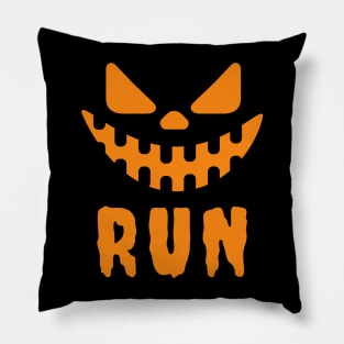 Halloween Pumpkin face funny run Costume Fun Kids Pillow