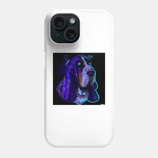 Cyber Punk basset hound Phone Case