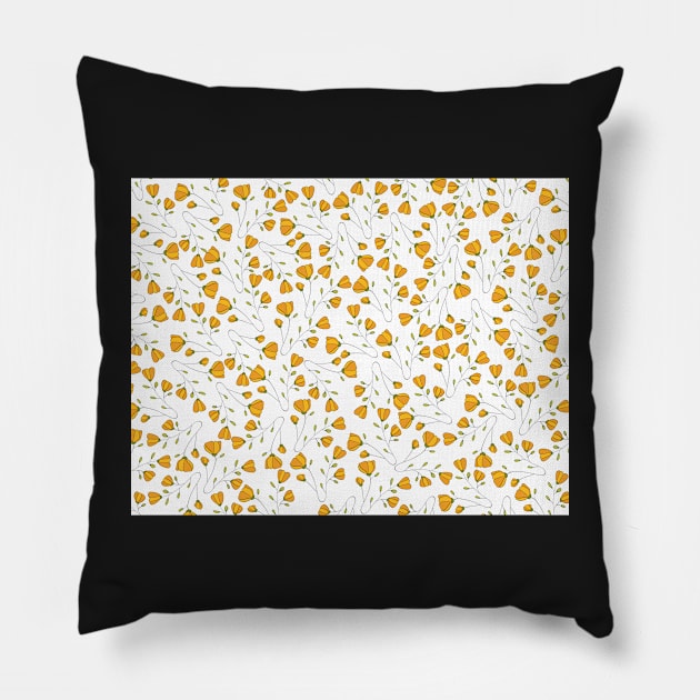 Yellow flower pattern Pillow by kelnan