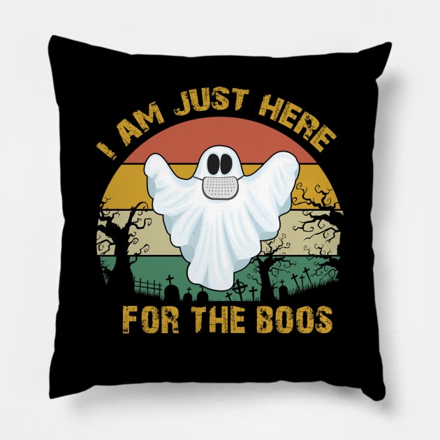 I am Just Here For The Boos Halloween Pillow by Family shirts