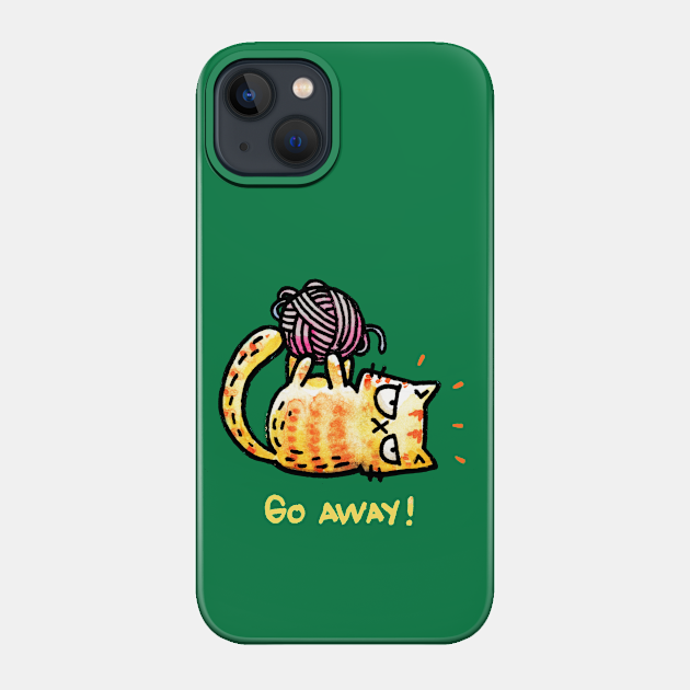 Go Away rigth Meow - Heart Cat - Phone Case