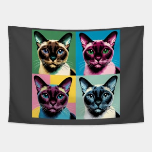 Burmese Cat Pop Art - Cat Lovers Tapestry