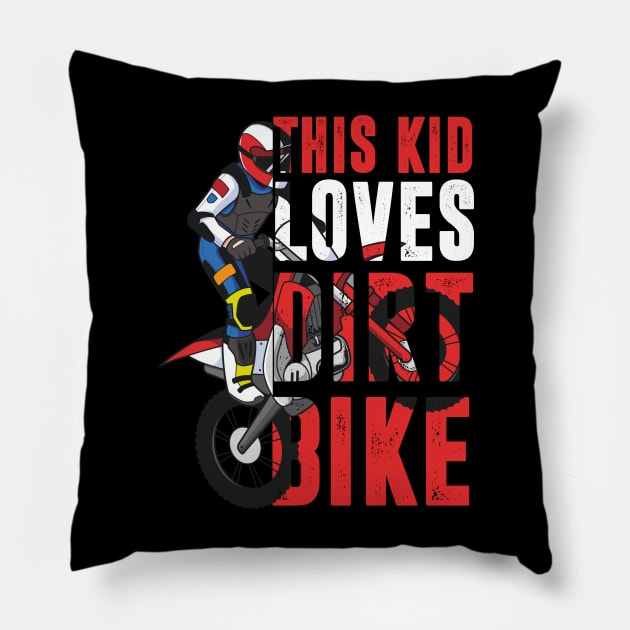 Youth Motorcross, Boys Dirt Bike Pillow by hadlamcom