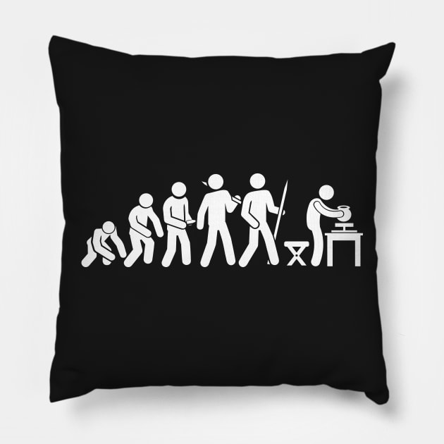 Evolution Of Pottery Pillow by MeatMan