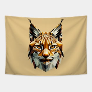 Abstract Geometric Lynx - Color Design Tapestry