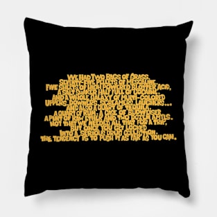 Mind-Bending Journey: Fear and Loathing Quote & Drug List Design Pillow