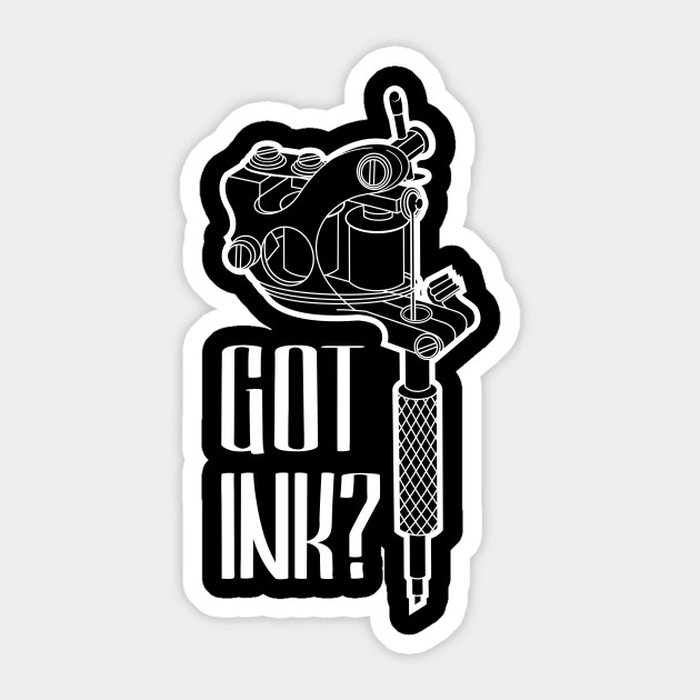 Tattoo Machine Simple Sticker TeePublic Tattoo Machine Simple Sticker TeePublic