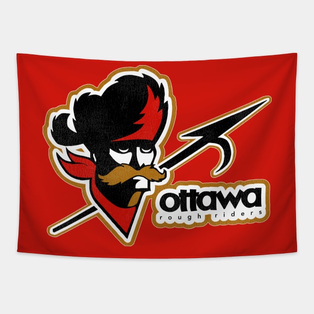 Defunct Ottawa Rough Riders Football Tapestry by Defunctland