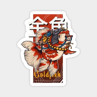 Japan Goldfish Samurai Magnet