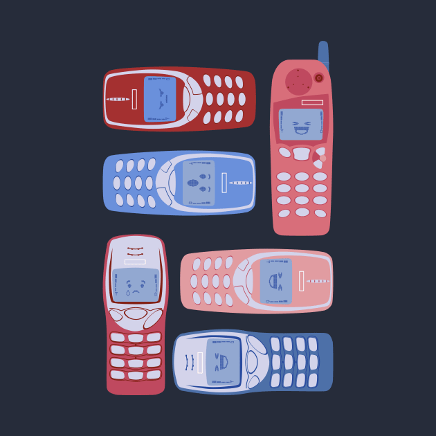 Retro Cellphones by chobopop