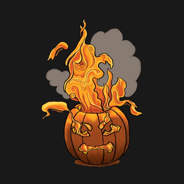 Pumpkin On Fire by mernstw