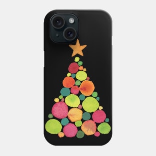 Pretty Painted Watercolor Holiday Christmas Tree Phone Case
