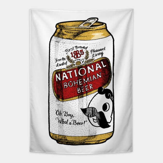 Natty Boh Can Tapestry by Elizabeth Weglein Art