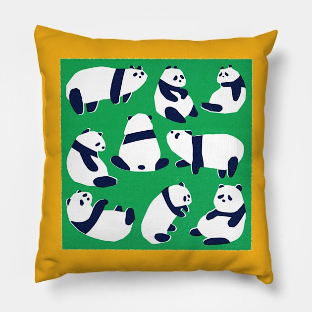 Panda Group Pillow by Knockouts Unstoppable