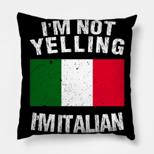 I'm Not Yelling I'm Italian Pillow