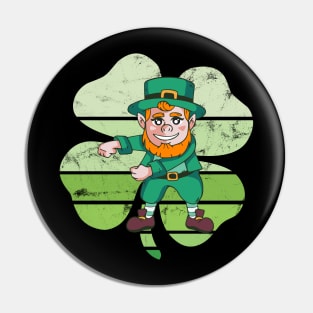 Flossing Leprechaun St. Patrick's Day Funny Floss Dance Pin