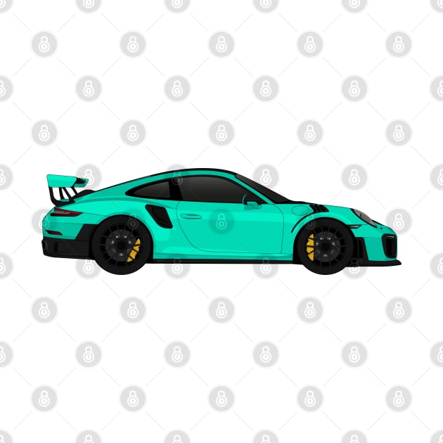 GT2RS Side Turquoise by VENZ0LIC