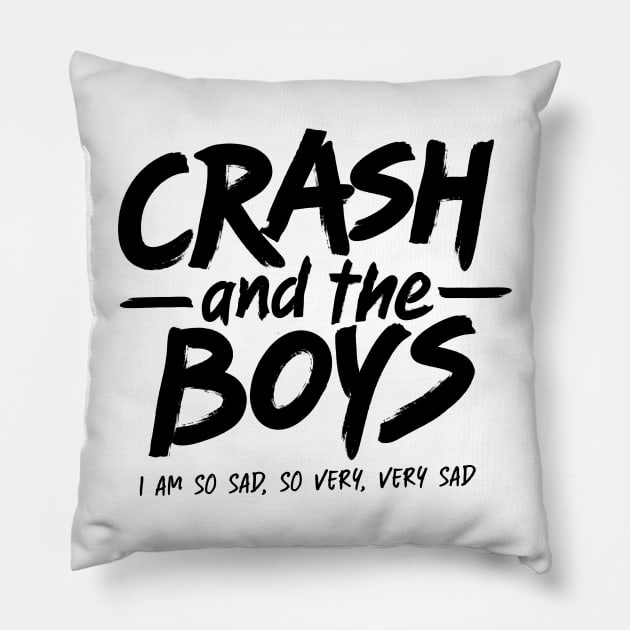 Crash and the Boys (Light Color Shirts) Pillow by forgottenart