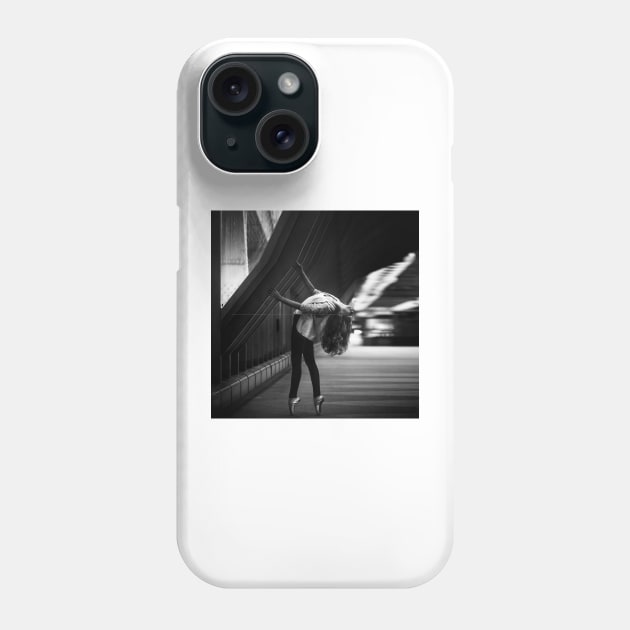 Ballerina Dancer Silhouette Design Phone Case by Liniskop