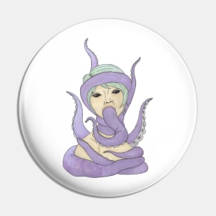 Pastel Octopus Demon Pin