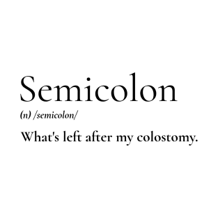 Semicolon: What's left after my colostomy. T-Shirt