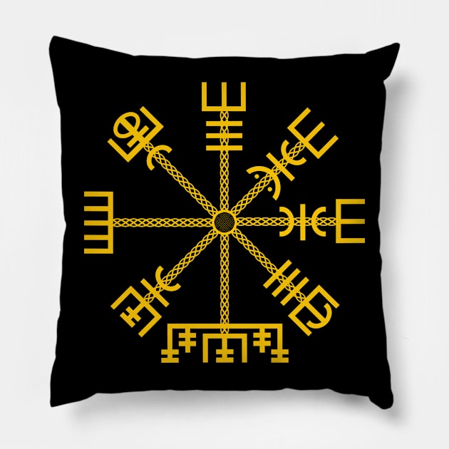 Vegvisir Icelandic Magical Stave Pillow by Wareham Spirals