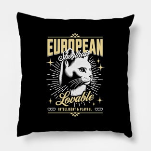 European Shorthair cat Pillow