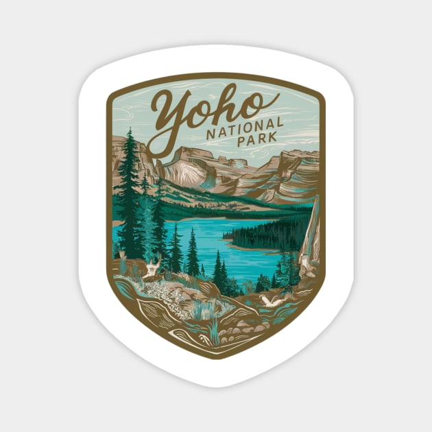 Yoho National Park Blue Emerald Lake Magnet by Perspektiva