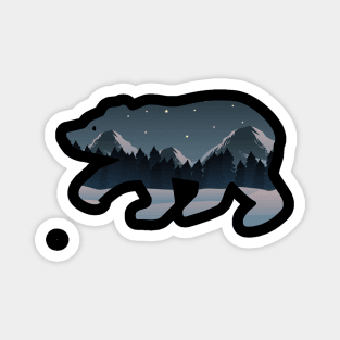 Mountains Bear Magnet