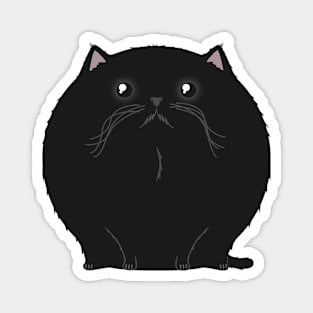 Sfurical round black void cat Magnet