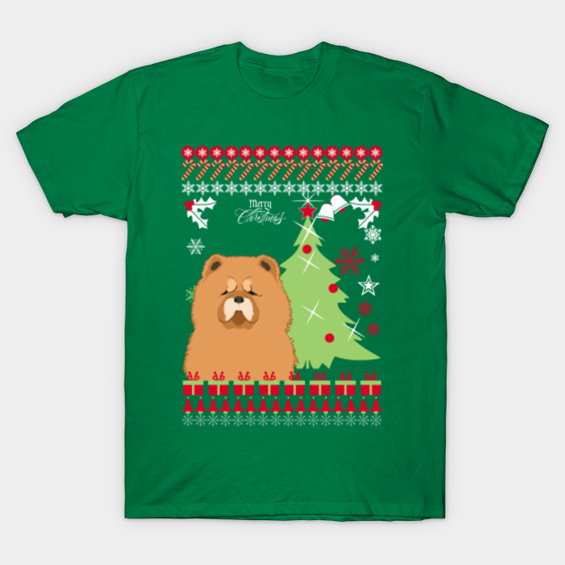 chow chow christmas jumper