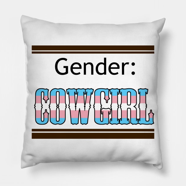 Gender: COWGIRL - Trans Colors Pillow by Akamaru01