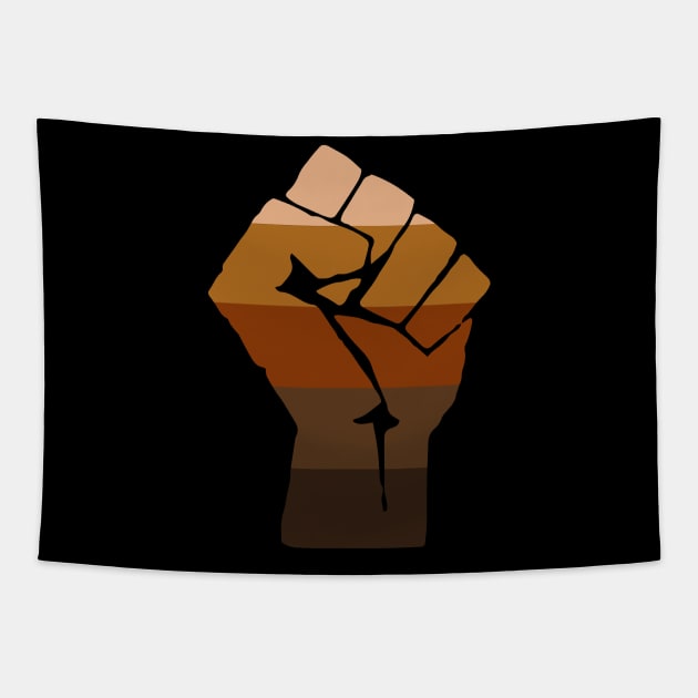 RAISED FIST Tapestry by smilingnoodles