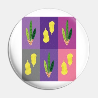 Lulav &amp; Etrog Chrisp Street Pop Art Grid Pin