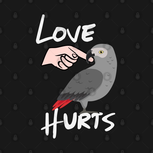 Love Hurts African Grey Parrot Biting Finger by Einstein Parrot