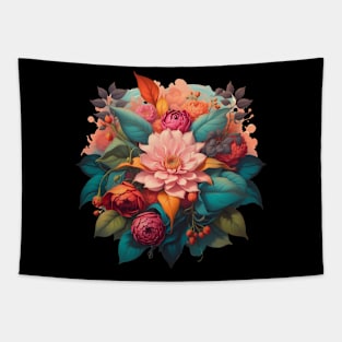 sublimation design with spring blooming flowers Tapestry