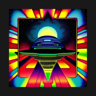 Area 51 – Trippy Retro UFO 95 T-Shirt