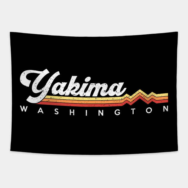 Yakima Washington - Retro Design Tapestry by Sachpica