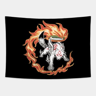 Sun Wolf Textured Tapestry