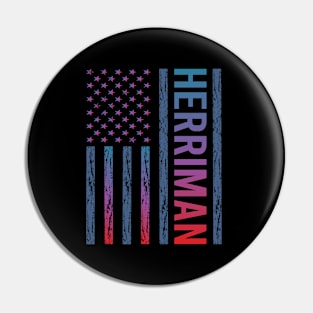 Blue Red Flag - Herriman Pin